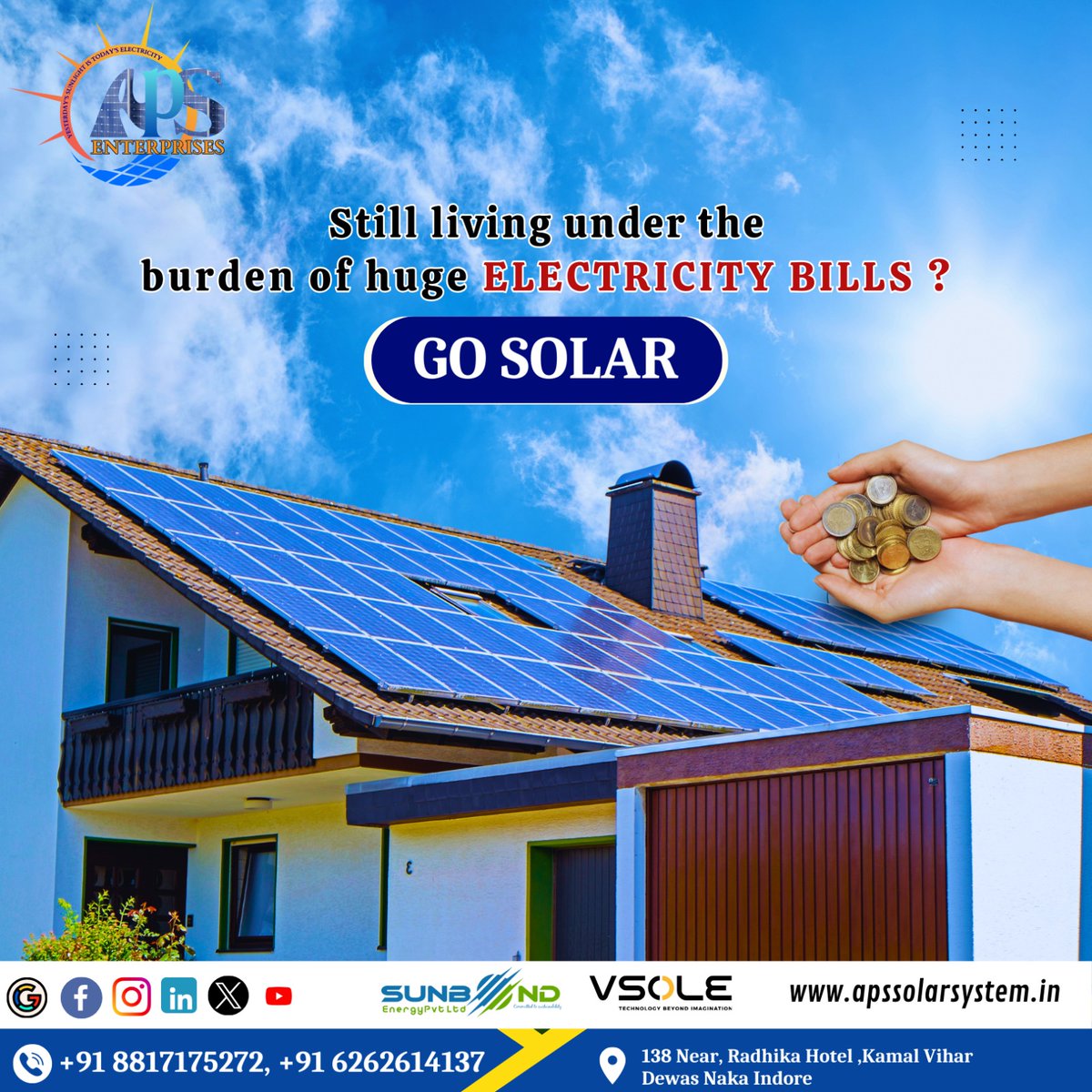 Harnessing the power of the sun with APS Enterprises ☀️ Clean energy for a brighter tomorrow. #SolarPower #RenewableEnergy #GoGreen #sustainableliving
.
.
.
#APSEnterprises #SolarPower #GoGreen #SolarPower #CleanEnergy #RenewableFuture #Sustainability #EcoFriendly #GoGreen