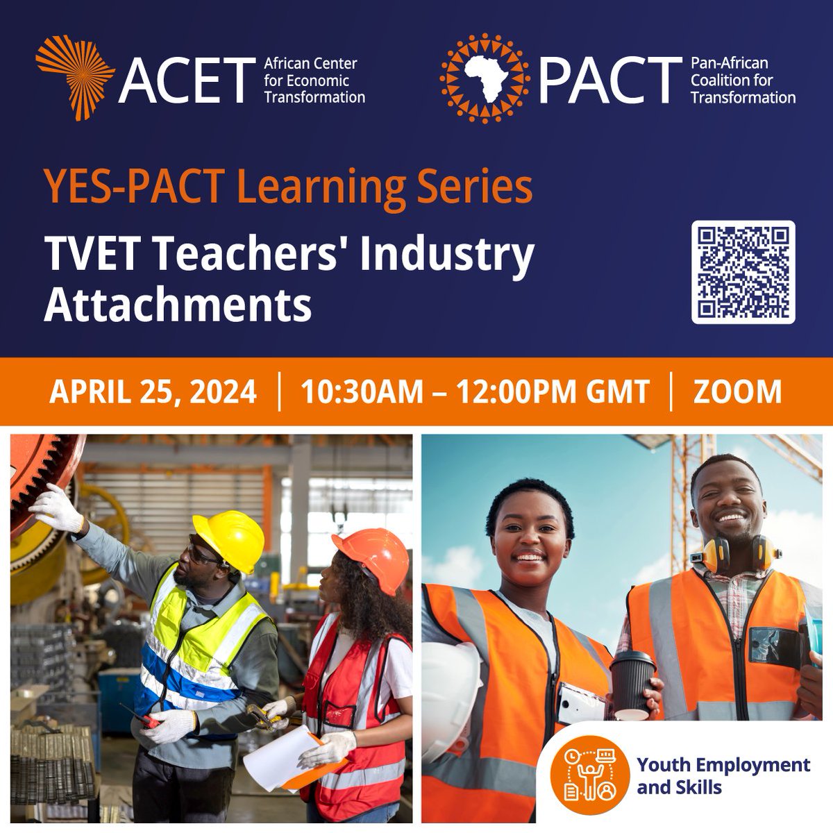 Technical &amp; Vocational Education and Training (TVET) equips youth with practical skills. But how aligned is #TVET with industry demands? Join us as we explore this critical link in our upcoming Learning Series.
🗓️April 25
⏰10:30 GMT
Register TODAY👇🏾bit.ly/3JpTNJY
