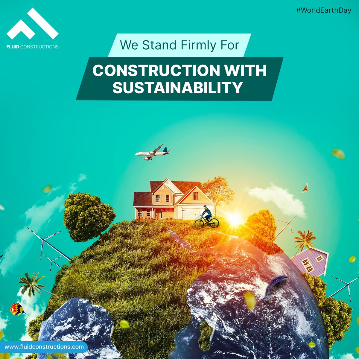 Join us in celebrating World Earth Day 🌎 as we stick to sustainable construction practices to build a greener tomorrow!

#worldearthday #earthday #ProtectOurPlanet #ClimateAction #Sustainability #GoGreen
#SaveOurEarth #fluidconstructions