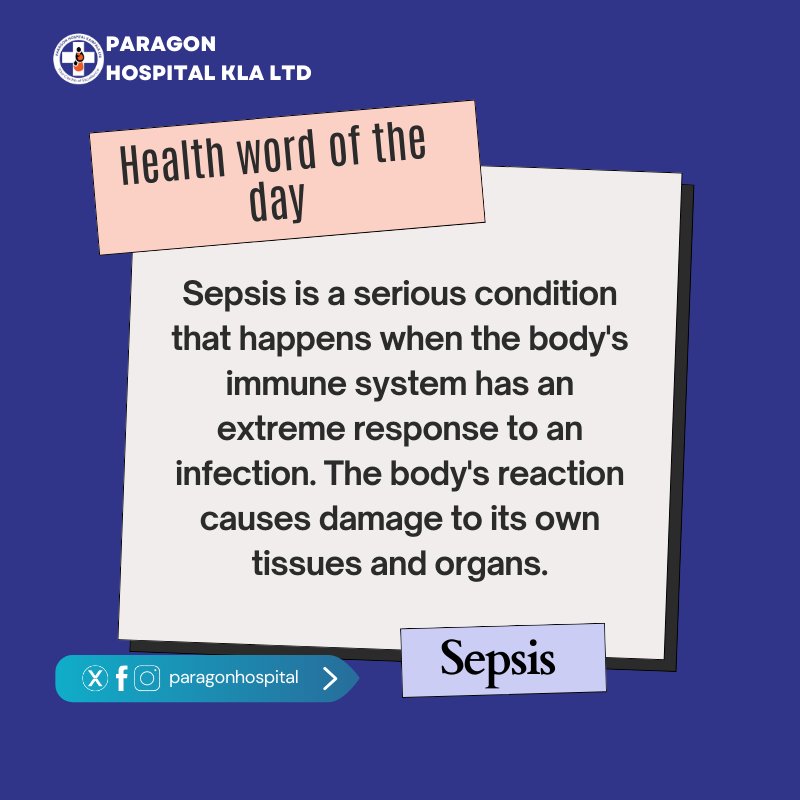 Health Word of the Day!
*Sepsis*
#knowyourhealth 
#yourcentreofexcellence