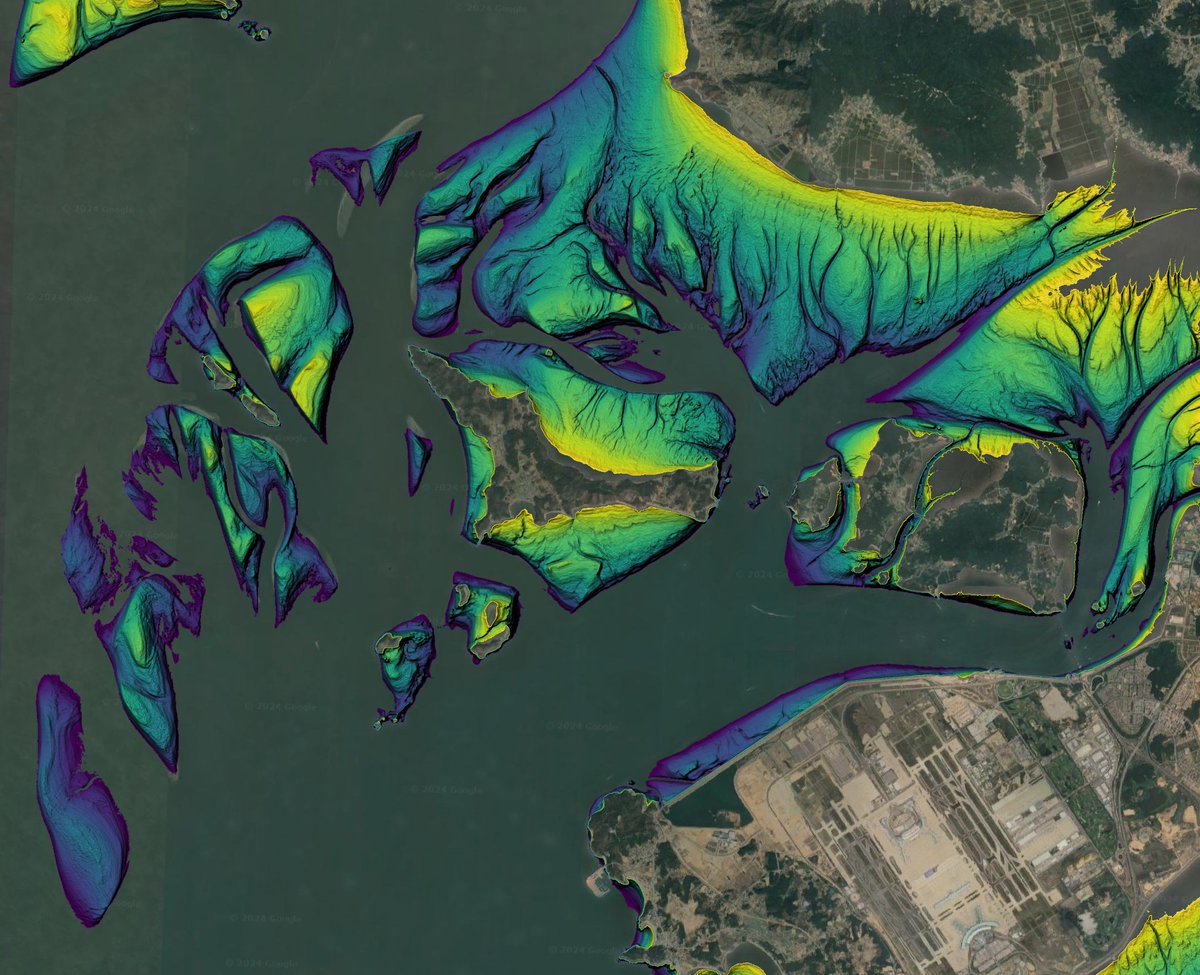 Two beautiful coastal environments on opposite sides of the planet, mapped in 3D using @GeoscienceAus #DEAIntertidal. 🏖 🛰 👈 Grays Harbor, WA, USA 👉 Incheon, South Korea Mapped from Microsoft PC #Sentinel2 and #Landsat satellite data, loaded with @OpenDataCube and @STACspec!