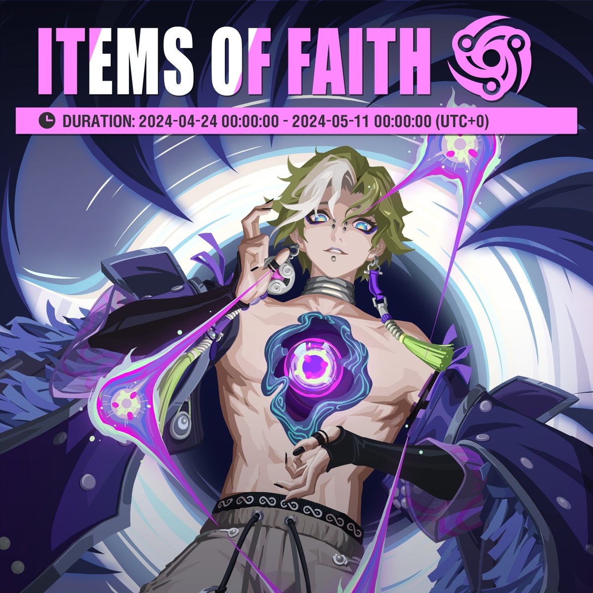 Items of Faith - Event Time: 2024-04-24 00:00:00 - 2024-05-11 00:00:00 (UTC+0) - Event Details: dislyte.farlightgames.com/detail.html?65… #Dislyte #ItemsOfFaith