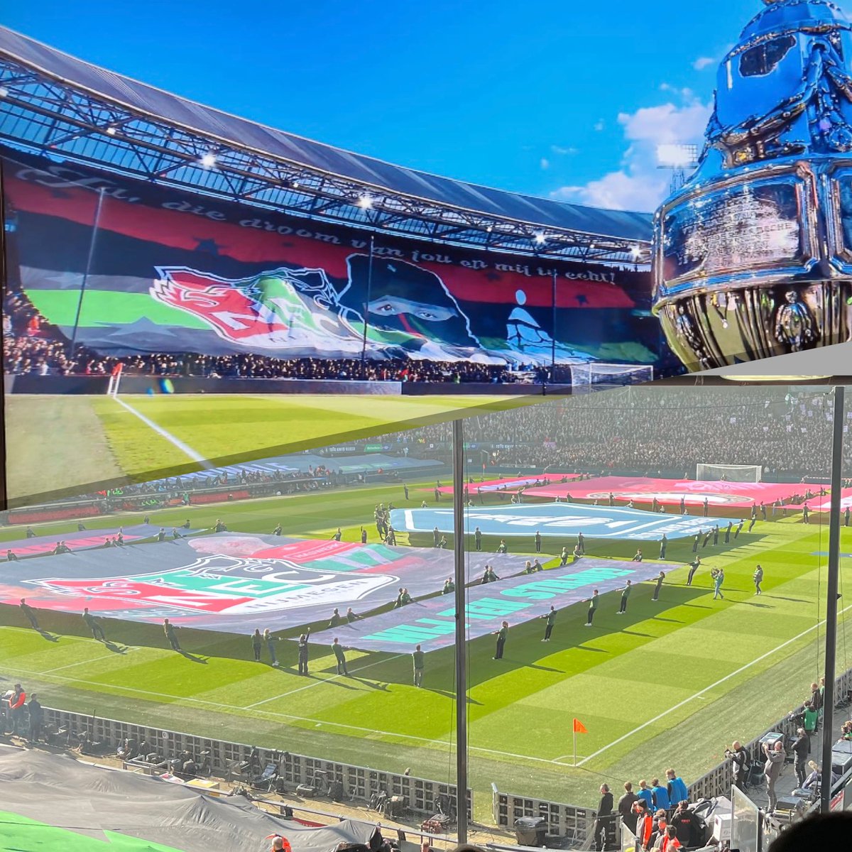 Ons ❤️💚🖤 heeft gestreden tegen Feijenoord, onze supporters zijn het echte legioen. Trots overwint de teleurstelling! #Weertrekkenwijtenstriijde #NEC