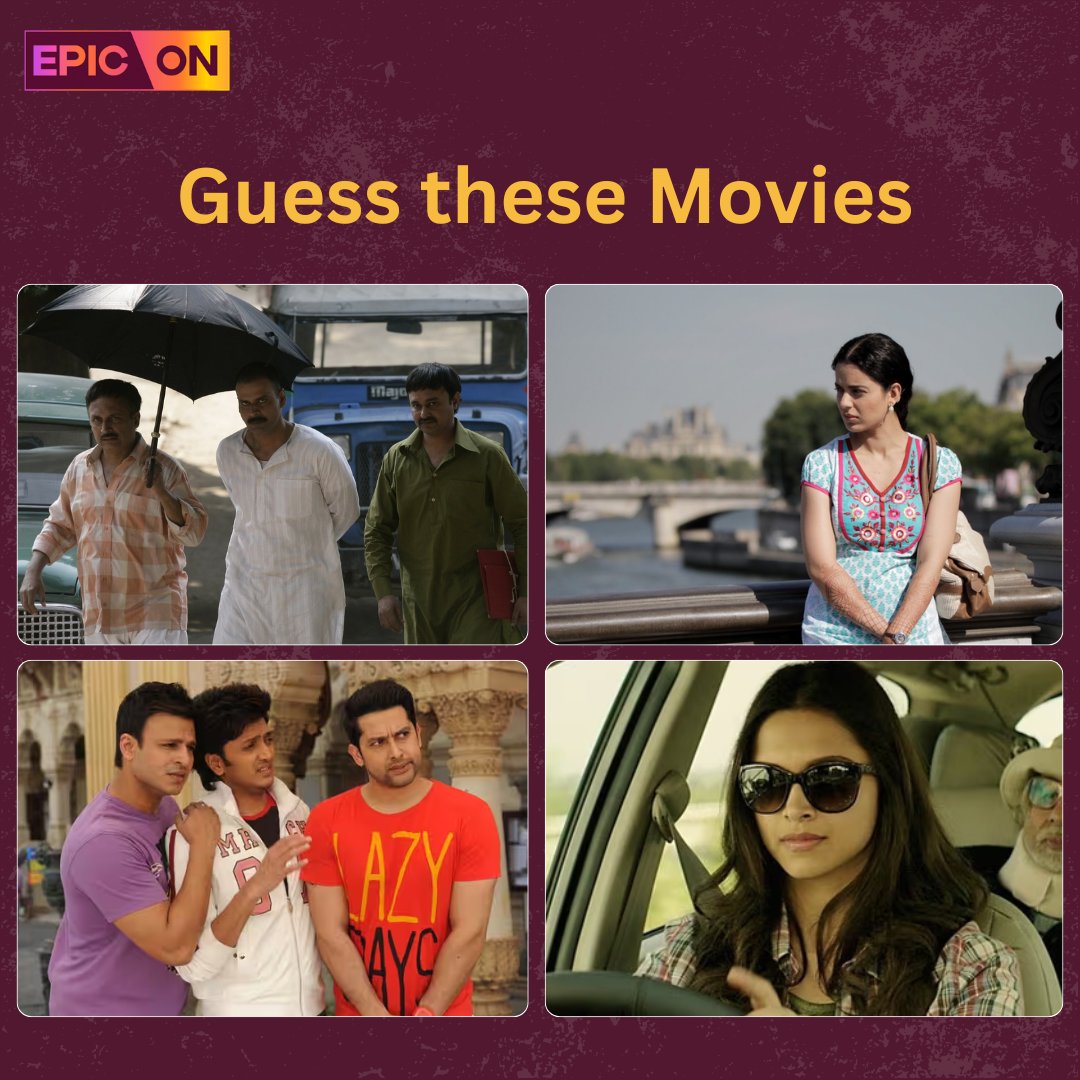 Tera dhyan kidhar hai, entertaining movies idhar hai!

Guess these movies and comment below.

#epicon #watchnow #watchonepicon #guessnow #streamnow