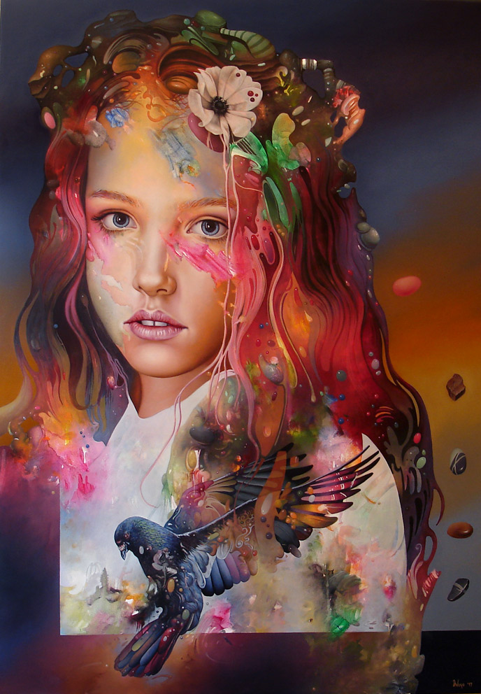 You are what you tweet...
Aurora, 100×70 cm, akril-ulje na platnu, 2017.