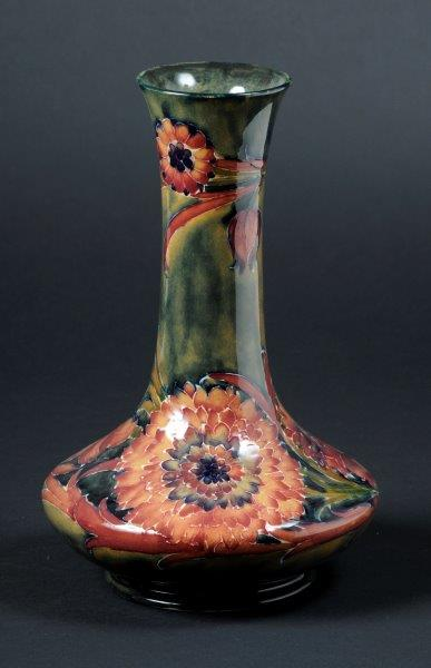 #MoorcroftMonday 'Spanish' Vase by William Moorcroft The Spanish design was developed in about 1910 and was used at the Macintyre factory as well as later when Moorcroft established his own works. See more of our collections online cannon-hall.com/collections