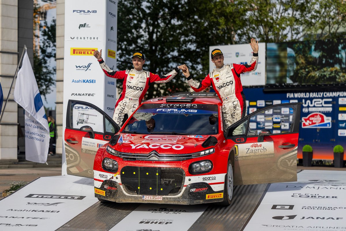 P2 et leaders du WRC2 💙🤍❤️ Un bon Rallye du Croatie pour Yohan Rossel & Arnaud Dunand 🔥 Rendez-vous au Portugal les gars ! #WRC #RallyeJeunes