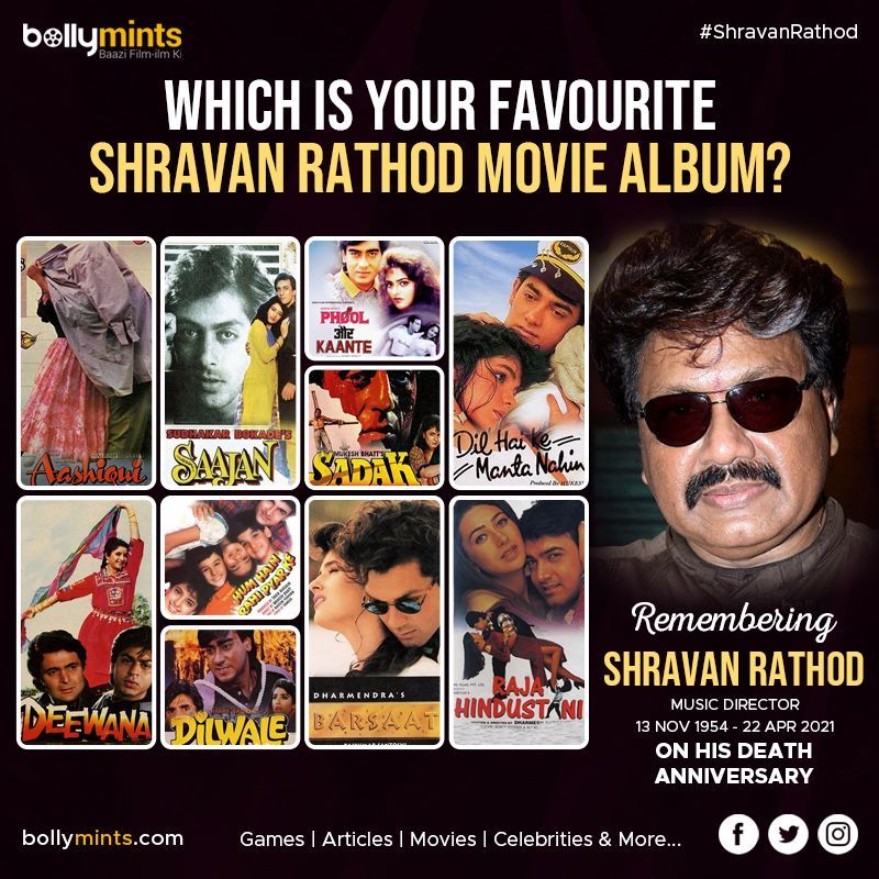 Remembering Music Director #ShravanRathod Ji On His #DeathAnniversary ! Which Is Your #Favourite Shravan Rathod #Movie #Album? #NadeemShravan #ShravanKumarRathod #NadeemAkhtarSaifi