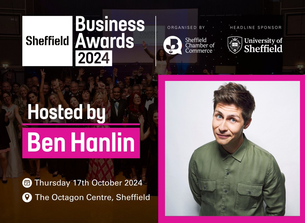 🔊 Starting the week with very exciting news.... We are delighted to announce that the host of Sheffield Business Awards will be magician, TV personality & Dancing on Ice semi-finalist, @benhanlin 🌟 Tickets 👉 bit.ly/3LnOJpK Ben's YouTube 👉 bit.ly/4aSPHpa