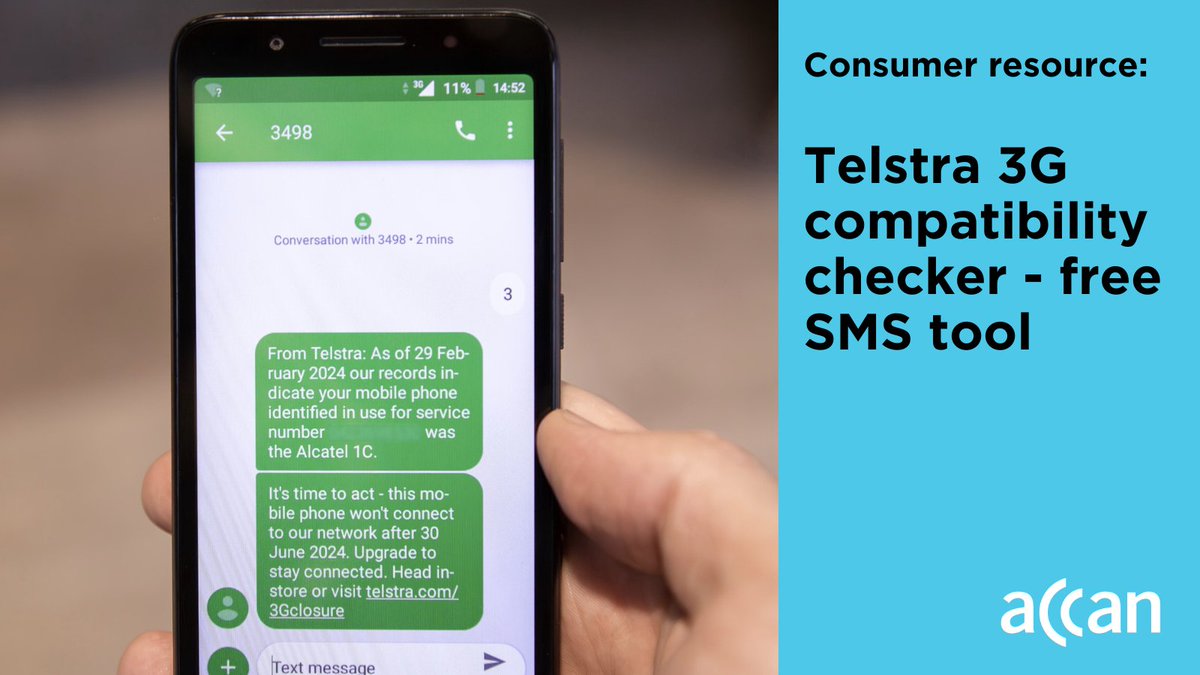 Telstra's 3G network is set to close on 30 June this year. It is crucial you check that all devices you use are 4G and/or 5G compatible in advance of this date. Telstra customers can SMS '3' to 3498 to confirm their device will have full functionality after the 3G shutdown.