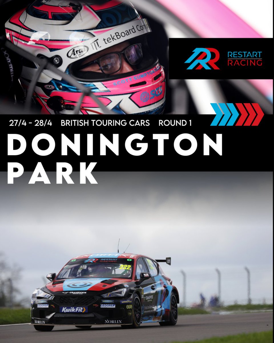 Here we go then ladies and gents... it's RACE WEEK 🤩

It's the first race week of the season and our first in the BTCC. We can't wait to meet you all at Donington Park this weekend!

#WeAreRestart #RestartRacing #BTCC