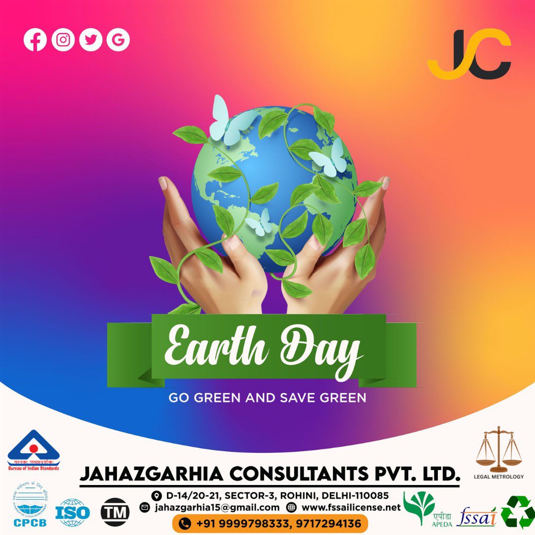 FSSAIConsultant's tweet photo. Happy Earth Day! 🌍🌱🌳 🐘🍁
Let's be kind to our planet today and every day ✨

Our Services:

🎯 FSSAI
🎯 Trademark
🎯 Copyright

 #EarthDay #SaveEarth #SustainabilityGoals #ProtectOurPlanet #EarthDay2024 #bbtvi #candidates2024 #HalaMadrid #LILIES𓆸 #LISA𓃠 #QueenOfTears #fssai https://t.co/AytgrF1VqX