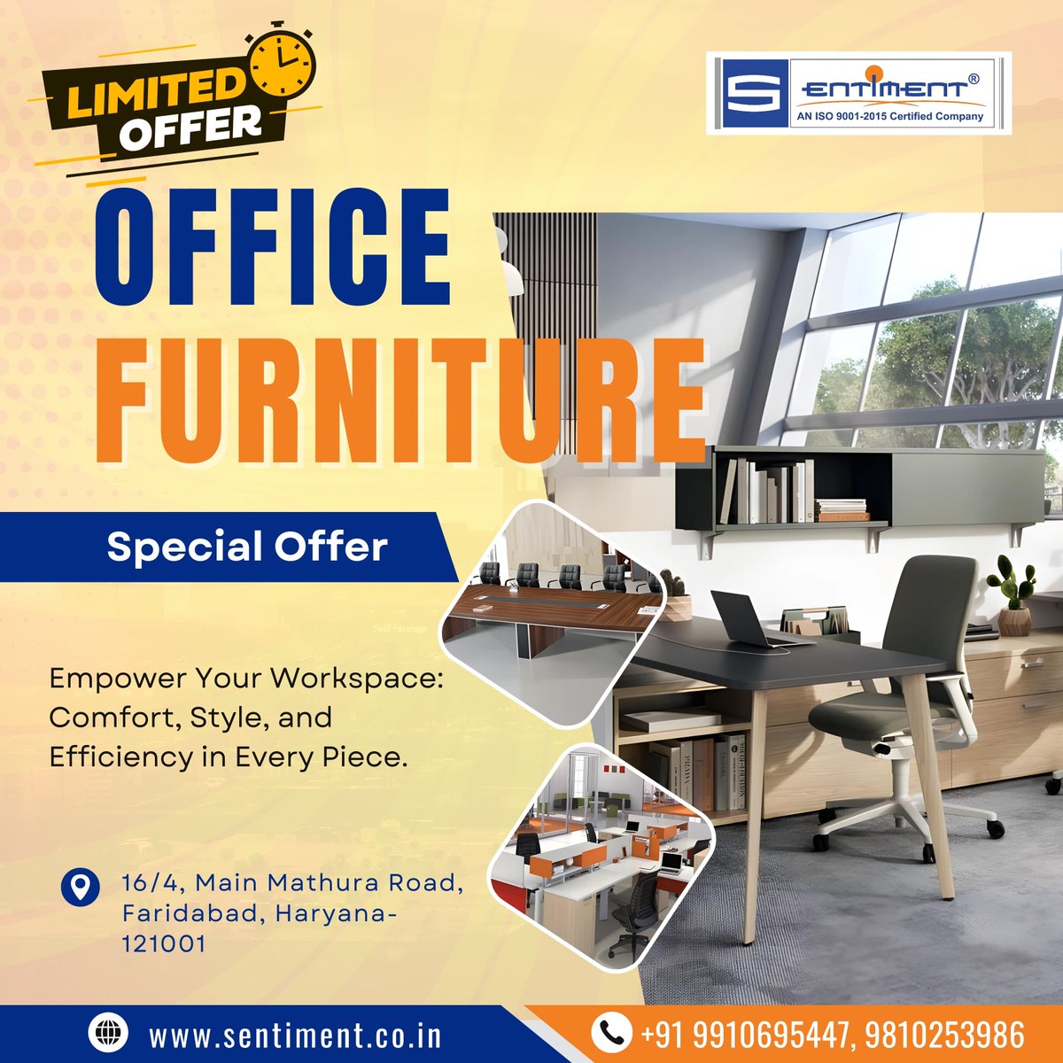 Revamp your workspace with our modern office furniture collection. Boost productivity now!

✅Visit Us: sentiment.co.in
✅Contact Us: +91 9910695447

#officeworkstations #furniture #furnitureflip #officefurniture #office #furnituredesigner #furnitureflip #workstations