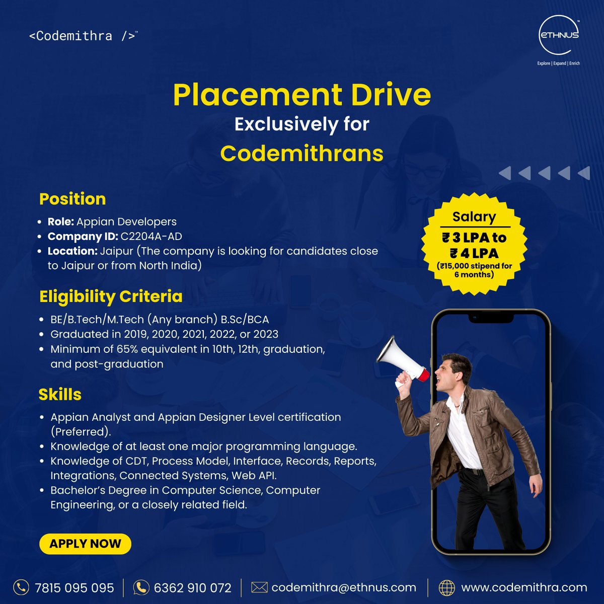 Build a career of your choice in emerging technology.

codemithra.com/mern-stack/

#PlacementDrive #joboffer #career #tech #jobseekers #technology #job #jobhunt #jobhiring #jobalert #jobforyou #jobhunting #opportunity #skills #jobs #training #placements #developer #cybersecurity