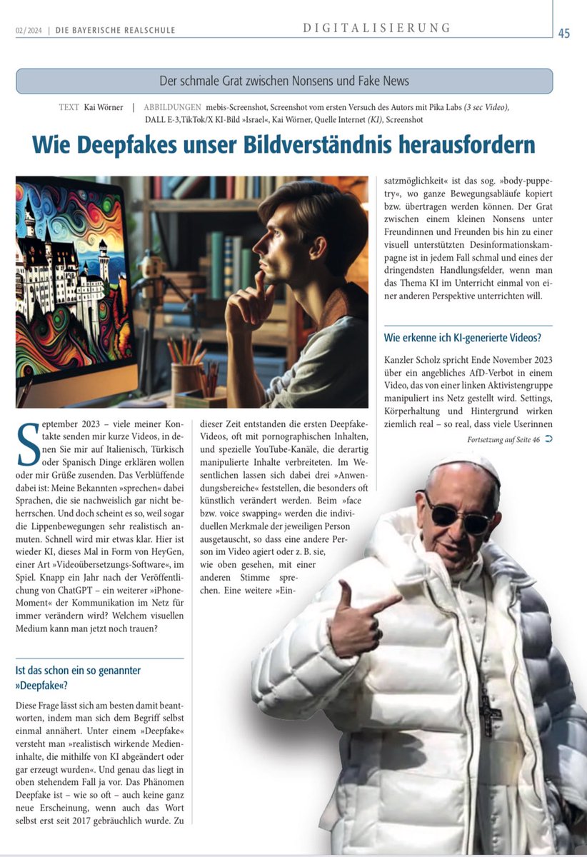 Aktuelle Pressemitteilung des @BayerischerBrlv inkl. Downloadangebot 👉🏻 brlv.de/presse.aspx?id… #Twlz #BayernEdu #KI #Deepfakes