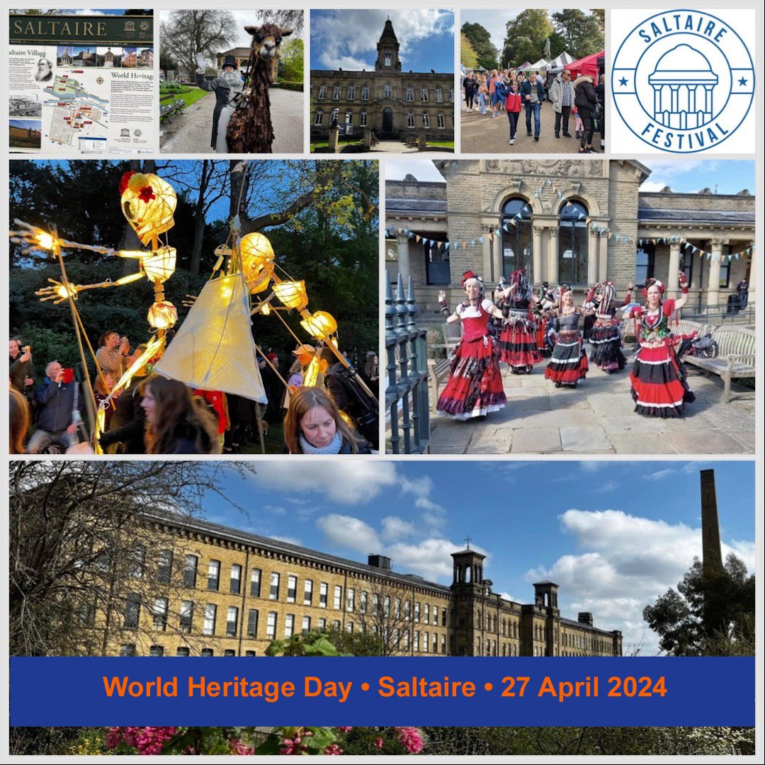 ✨Celebrate World Heritage Day with a special event throughout #Saltaire on Saturday, 27th April. Enjoy plenty of live music, tasty food and drink, fairground rides and more as you explore the UNESCO World Heritage Site. visitbradford.com/whats-on/world… #VisitBradford