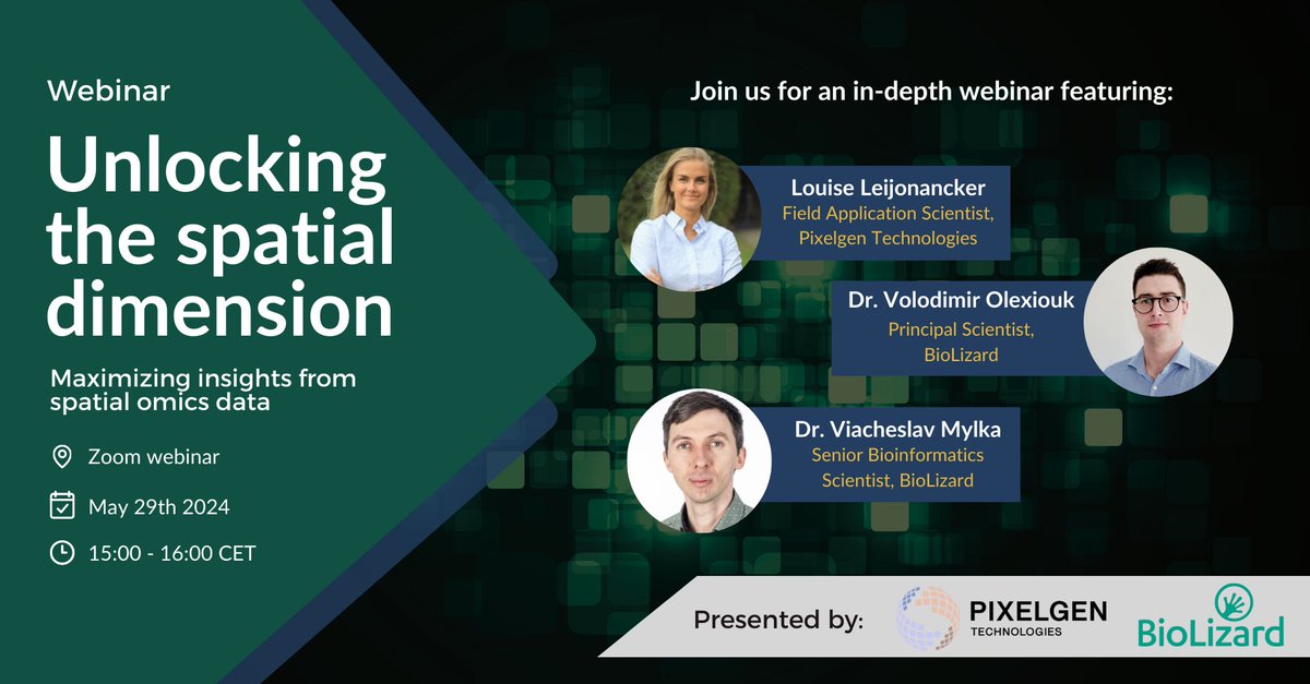 💡 Want to learn more about #spatial omics technologies?
 You're in luck: together with <a href="/PixelgenTech/">PixelgenTech</a>, on May 29th we are offering a #webinar to answer your burning questions about how spatial #omics can deepen your biological understanding 👉eu1.hubs.ly/H08J6Lp0
