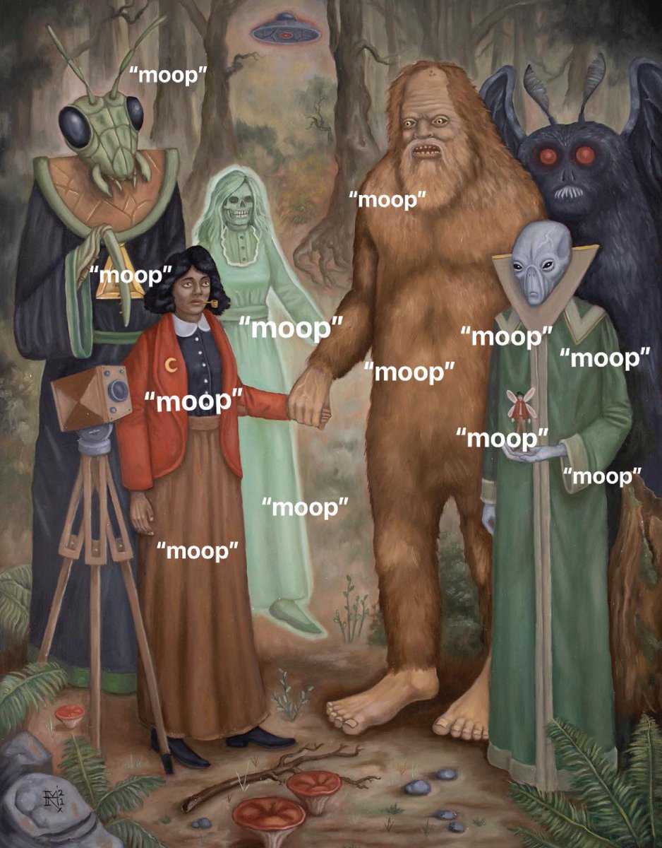 me and all my neurodivergent friends randomly repeating “moop” at each other because i thought it would be funny to trigger everyone’s echolalia