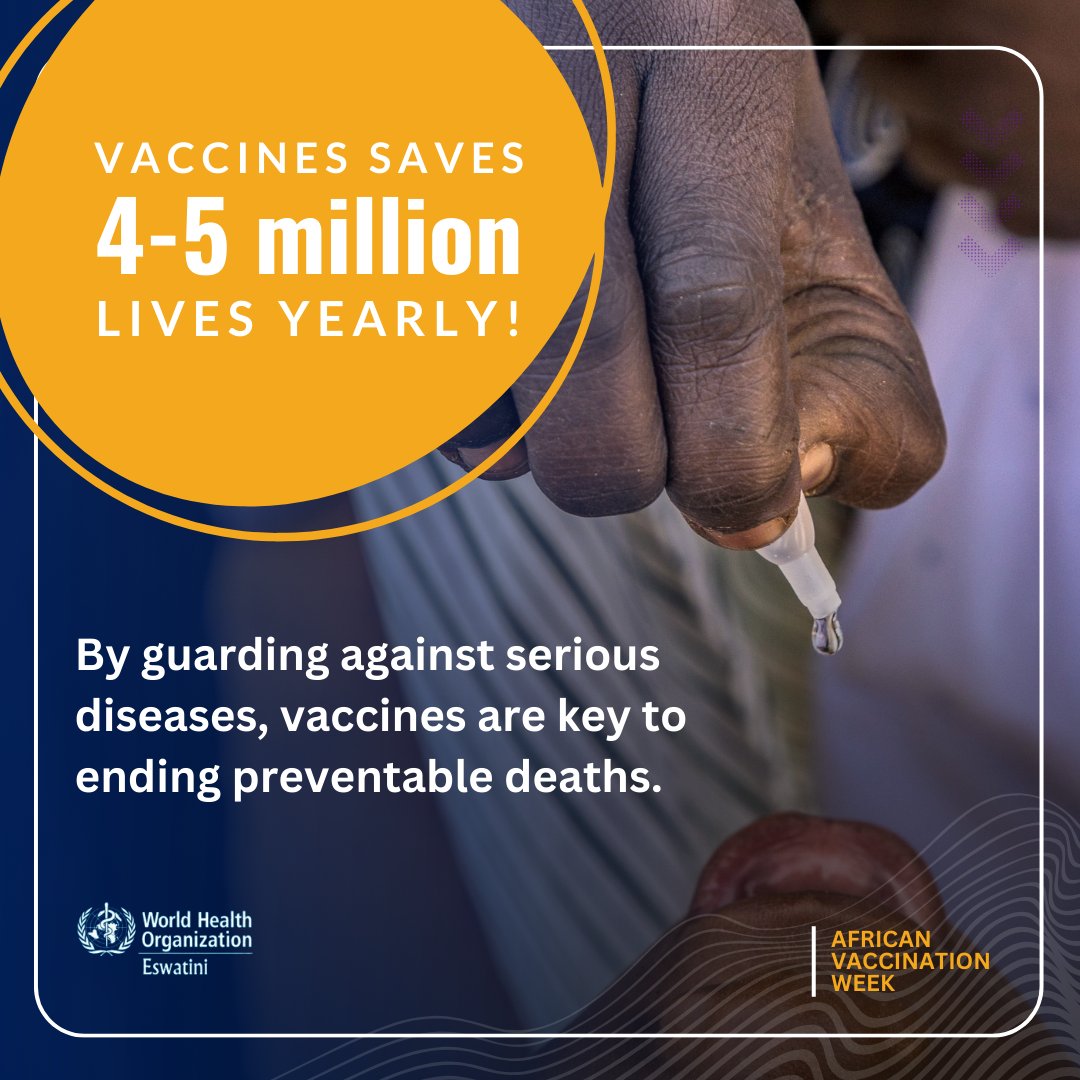 ➡️Vaccines save 4-5 million lives yearly! ➡️By guarding against serious diseases, vaccines are key to ending preventable deaths. Let's spread the word: #VaccinesSaveLives!