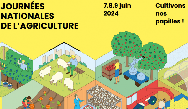 Du 7 au 9 juin, auront lieu les Journées Nationales de l’agriculture (JNAgri) : animations, visites guidées, dégustations de produits, tables rondes. Vous êtes professionnel et souhaitez participer ? Inscrivez en ligne l’animation que vous organisez : openagenda.com/fr/jna2024