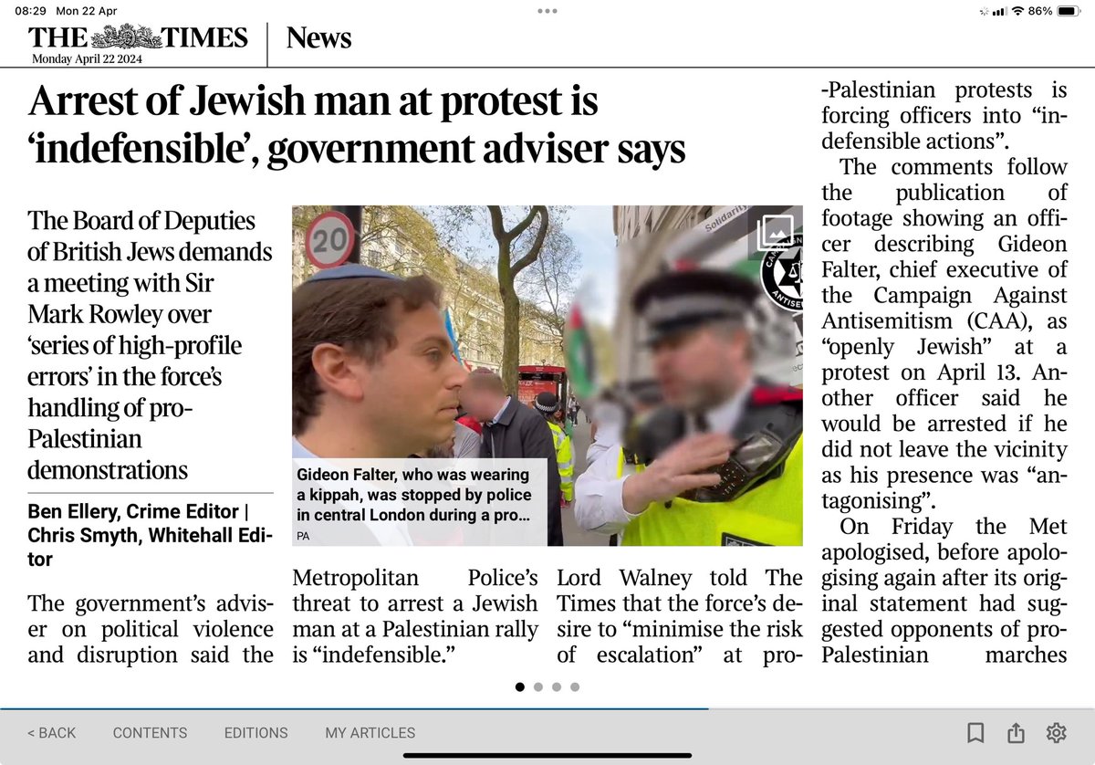 I’d like to ask Gideon Falter and friends why they needed to walk through a pro-Palestine march when there must have been any number of alternative routes.