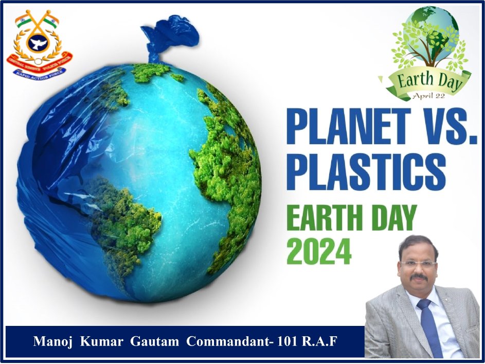 101_raf's tweet photo. #Worldearth🌎day@On this day Manoj Kumar Gautam, Comdt #101RAF briefed 101RAF Persl that Let's all unite to protect our planet and create a sustainable future for all. The Earth is our home, and it's our responsibility to take care of it.
@Theme2024 - Planet vs. Plastics https://t.co/Bd2YJsgn2Y