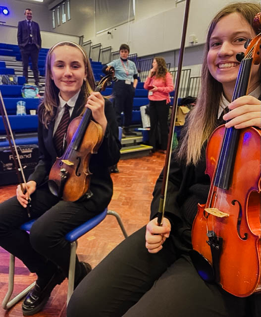 On Friday evening Music students had the opportunity to play alongside the @MancCamerata. Students performed a piece of music that they had written with professional composer Kate Pearson to celebrate the history of the RNLI and @horneainshore.