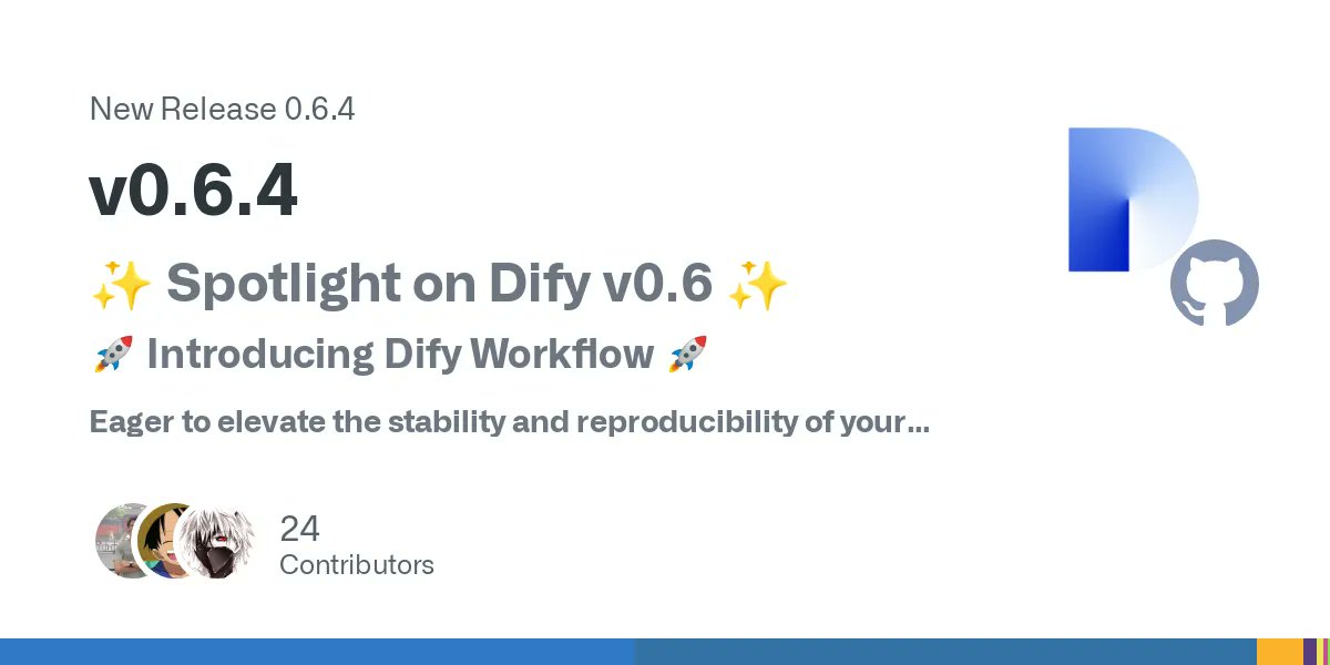 🍳 Dify v0.6.4 is here with some exciting new integrations. Check out the list we put together for you! New Models & Enhancements 1️⃣ Mistral 8x22B, featuring a 64K tokens context window and support for function calling. 2️⃣ Llama3 for the NVIDIA API catalog is now available,