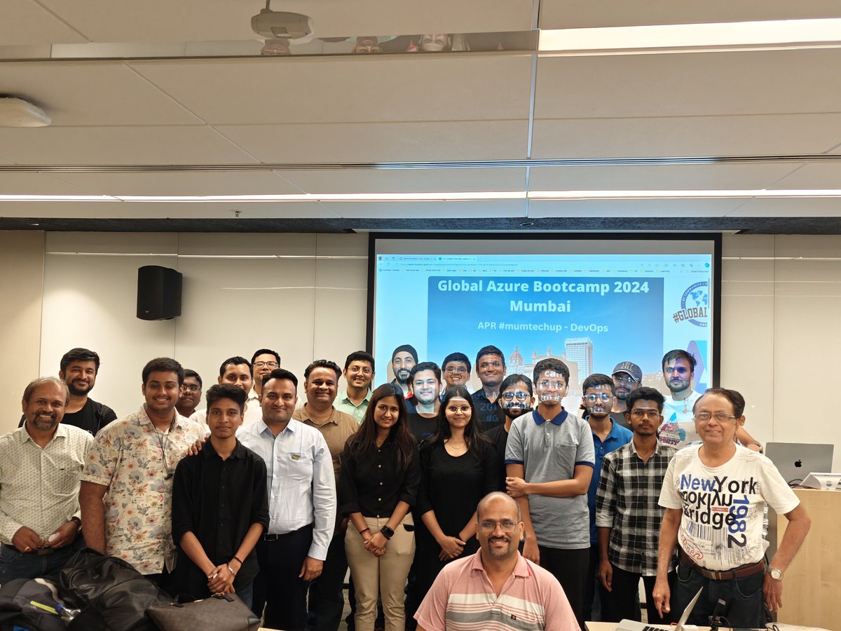 hackmum's tweet photo. Thank you to all our speakers and attendees for an awesome @GlobalAzure #gab24mum #Apr24MTP #mumtechup. Hope this meetup helps you in your @Azure #azure ☁️ journey and #DevOps practices https://t.co/FNbeJDSpRr