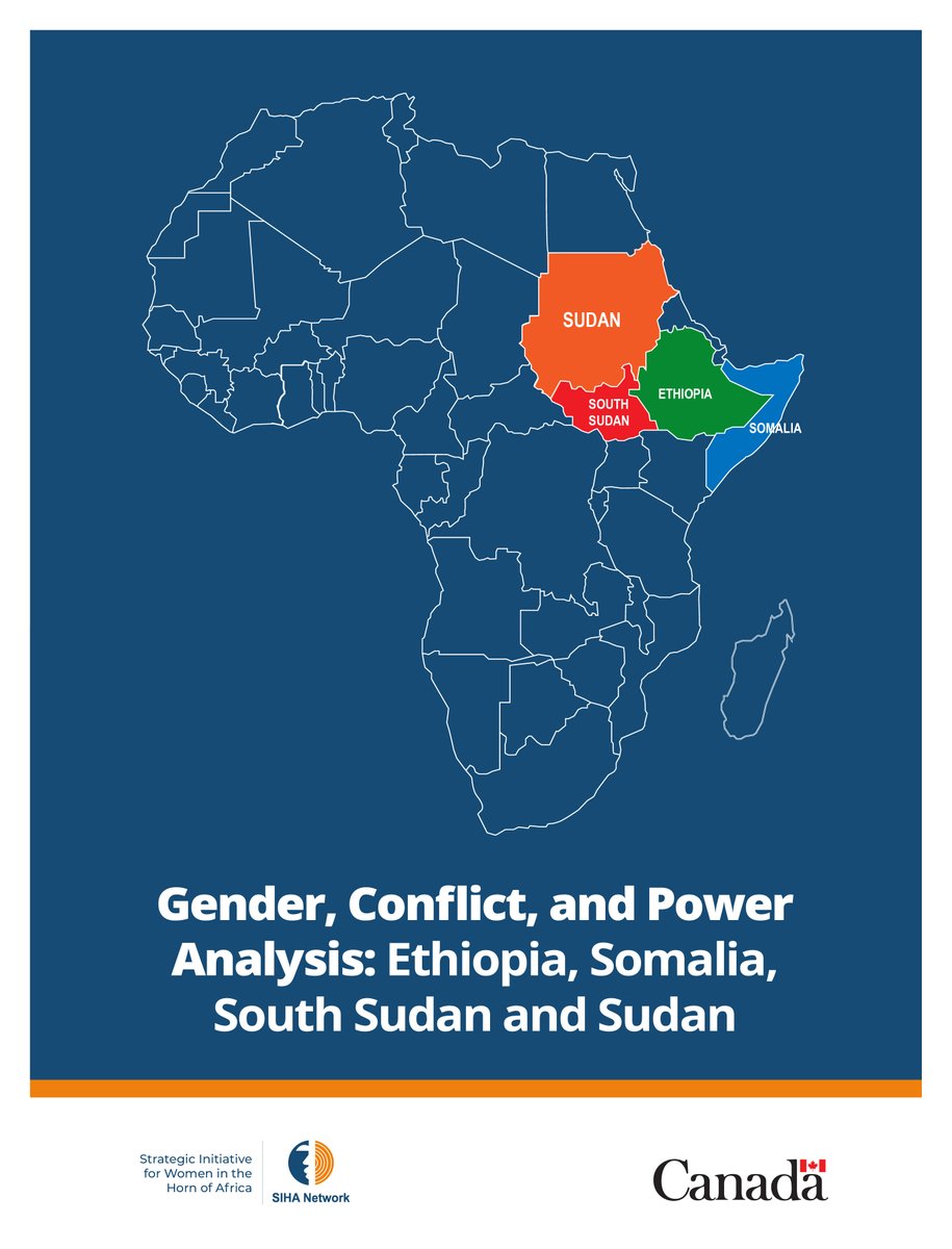 📣 New Publication Alert We recently published a report that presents the findings of a Gender, Conflict, and Power Analysis study conducted in Ethiopia, Somalia, South Sudan, and Sudan. The study describes the backdrop against which interventions on the Women, Peace, and