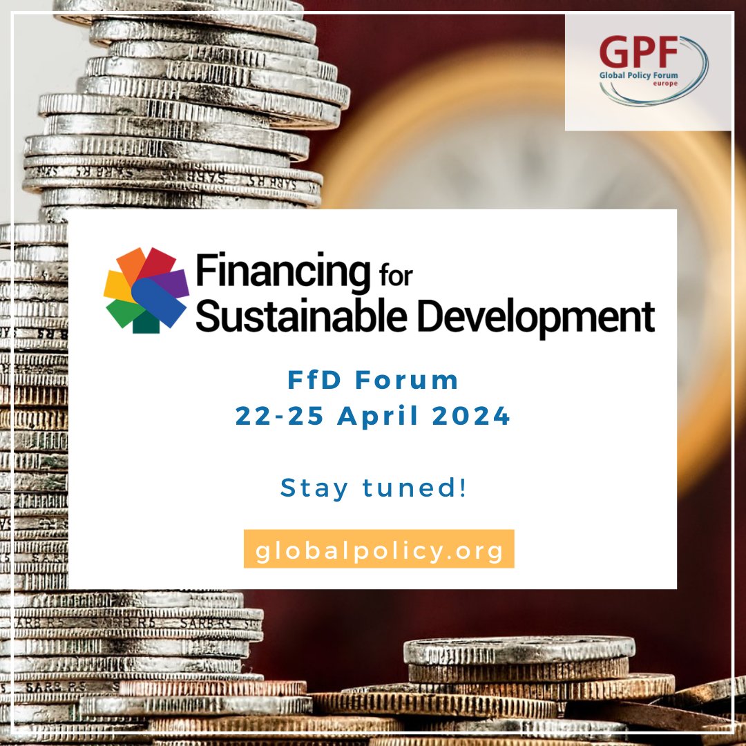 Taking place this week (22-25 April) -
@UNECOSOC 2024 Financing for Development (#FfD) in #NYC!

We will be there supporting civil society positions on #Fin4Dev, #DebtRelief et al.

Overview of #FfDForum:
financing.desa.un.org/what-we-do/ECO…

#FfD4 #GlobalGoals #FinancingOurFuture #EndPoverty