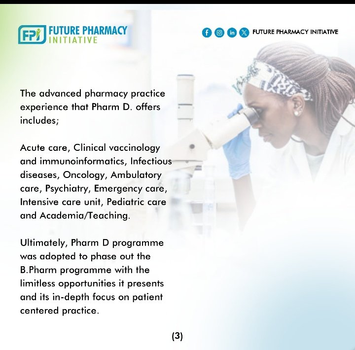 Perhaps, you have been hearing that Pharm. D is superior to B. Pharm.
Is this true? 🤔 Or you have been collecting bobo.😂

Find out from this post😉😄💯

#fpi #pharmacyprofession #pharmD #Bpharm #pharmacy #pharmaAdvocacy #learning