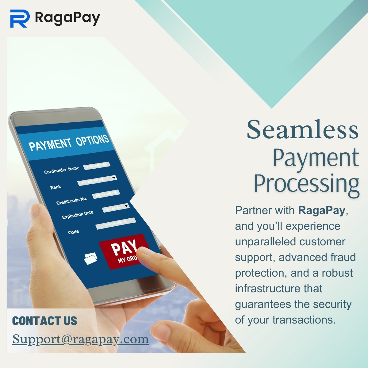 Seamless Payment Processing: Partner with RagaPay, and experience unparalleled customer support, advanced fraud protection, and a robust infrastructure guaranteeing the security of your transactions. 💳🔒 

#PaymentProcessing #RagaPay #CustomerSupport #FraudProtection