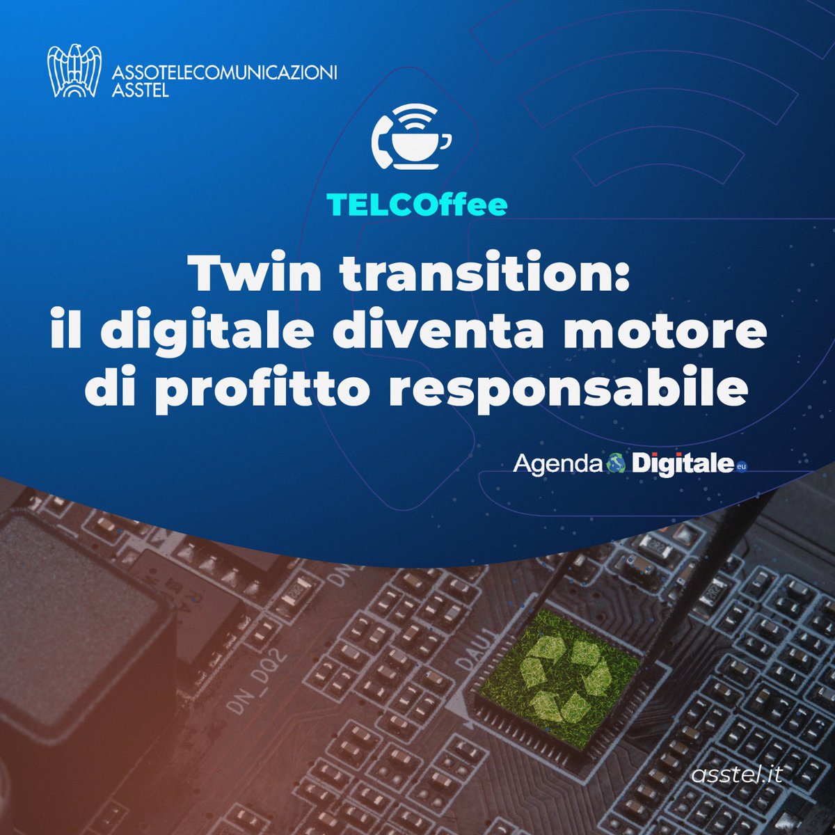 Tra le notizie #TelCoffee segnaliamo @Agenda_Digitale👇🏻 Il #digitale asset strategico delle aziende per raggiungere maggiore efficienza produttività e della performance di #sostenibilità. Le nuove tecnologie leva per abilitare un’economia circolare. 👉🏻 agendadigitale.eu/smart-city/twi…