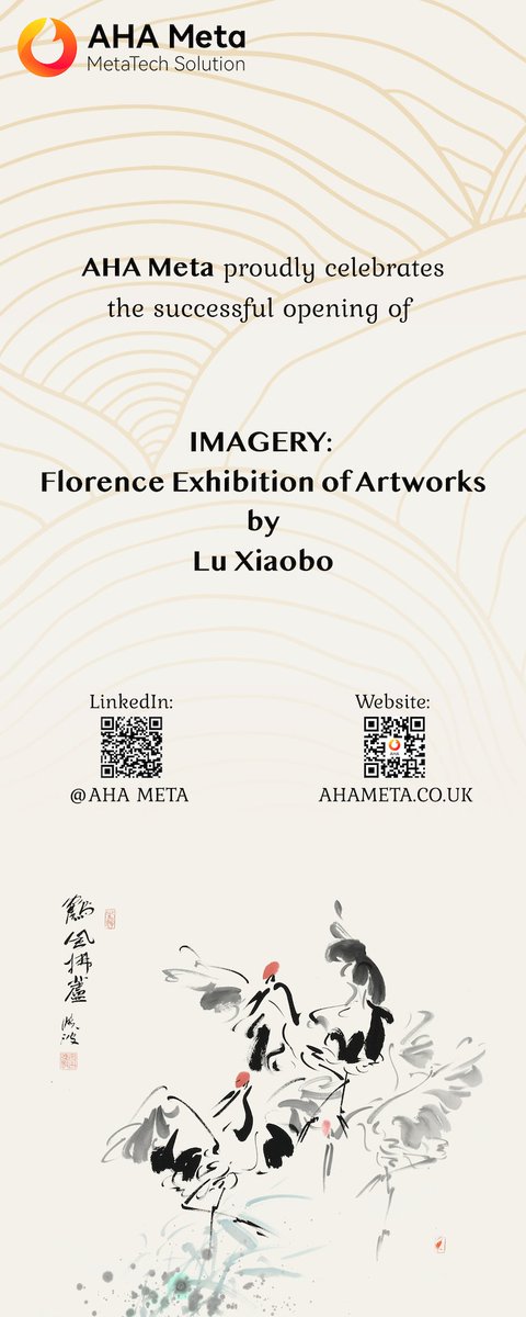 AHAMETA_'s tweet photo. 🎨 AHAMETA sponsored the 2024 Lu Xiaobo Exhibition🌟 Immerse yourself in the perfect integration of art and technology!

#ArtMeetsTech #NFTArt #FlorenceArtExhibition 
📅 April 25 to May 1, 2024
📍 Memorial Hall of Fort Basso, Florence
🔗 More information: https://t.co/C4CrBuJNrW https://t.co/oABogj4Q4k