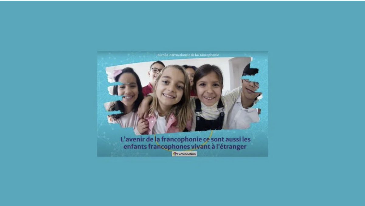 🌍 Unis pour la #francophonie et acteurs du rayonnement de la langue française ! 2 enfants sur 3 français ou francophones, vivant à l’étranger, n’ont pas accès à l’enseignement du français. Vous souhaitez en savoir plus sur les actions de @flam_monde ? reflexe-s.com/post/unis-pour…