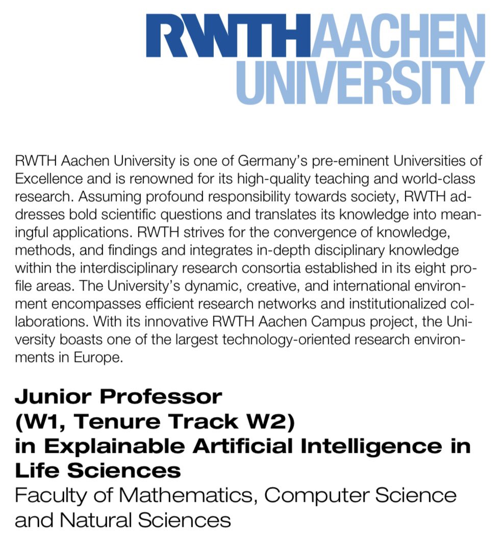 AI in Life Science - Professorship @RWTH