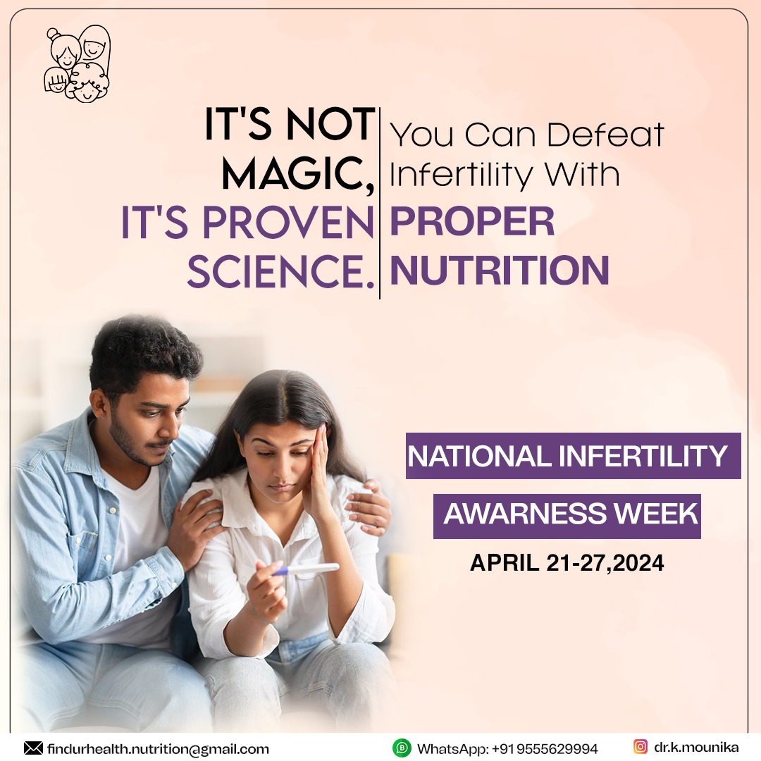 Empowering women's health during National Infertility Awareness Week! Let's break the silence, spread awareness, and support those on their fertility journey. 💪🥗
.
.
 #InfertilityAwareness #WomensHealth #NutritionMatters #NationalInfertilityAwarenessWeek2024