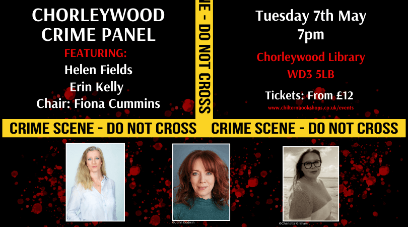 Calling all crime fiction fans! We have a cracking event for you on Tuesday 7th May, featuring not one but THREE amazing authors: @Helen_Fields, @mserinkelly and @FionaAnnCummins! 🤩 Full details and tickets here! chilternbookshops.co.uk/event/chorleyw…