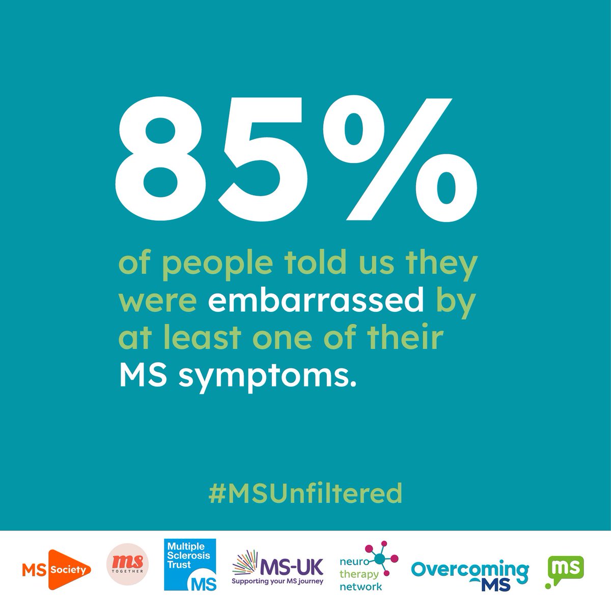 It’s #MSAwarenessWeek and we are launching #MSUnfiltered a campaign to help break the stigma of MS symptoms that many people find difficult to talk about. No one should feel embarrassed about their symptoms or avoid seeking help.