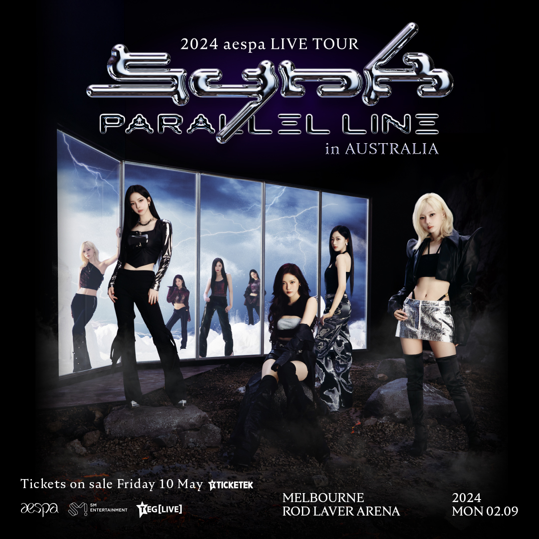 🎶 𝗝𝗨𝗦𝗧 𝗜𝗡 🎶 K-pop phenomenon @aespa_official are bringing their 2024 aespa LIVE TOUR - SYNK : PARALLEL LINE to Melbourne this September. 🎟 Tickets on sale 9am Friday 10 May: bit.ly/RLA-AESPA24