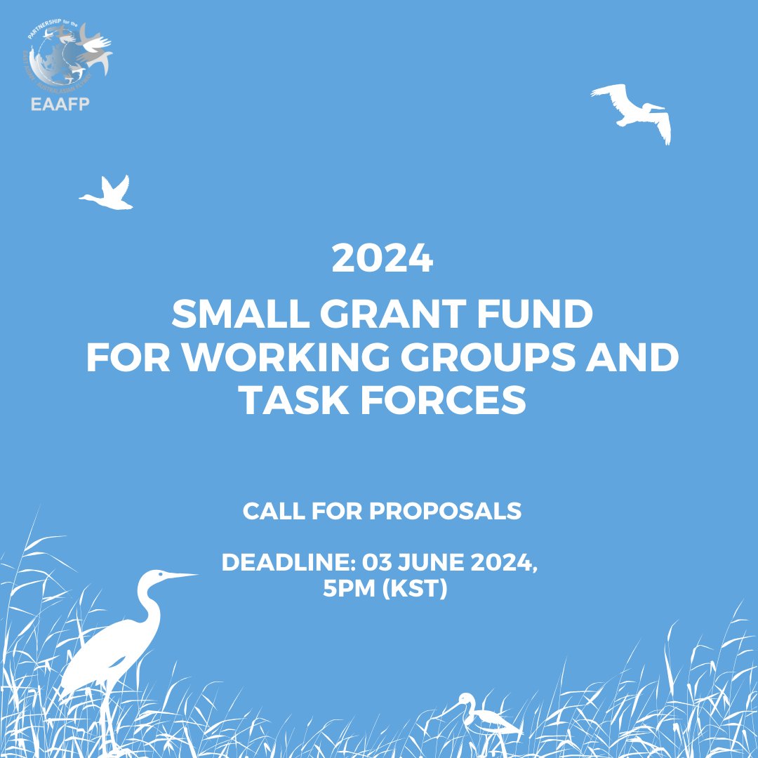 ⚡️CALL FOR PROPOSALS! The application period for the 2024 Small Grant Fund for Working Groups & Task Forces has started! Don’t miss out and apply now! Application deadline: 3 June 2024 Announcement of successful applicants: 1 August 2024 🔗 buff.ly/3Wacf0G #EAAFP #SGF2024