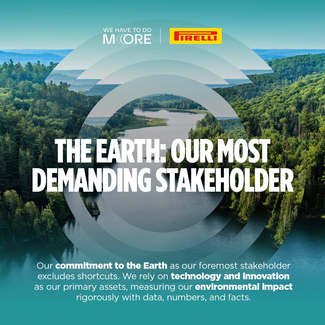 On #EarthDay, we want to emphasise our constant commitment to #sustainability, placing the Earth at the centre of our mission. 🌍 Discover more: corporate.pirelli.com/corporate/en-w… #Pirelli #EarthDay