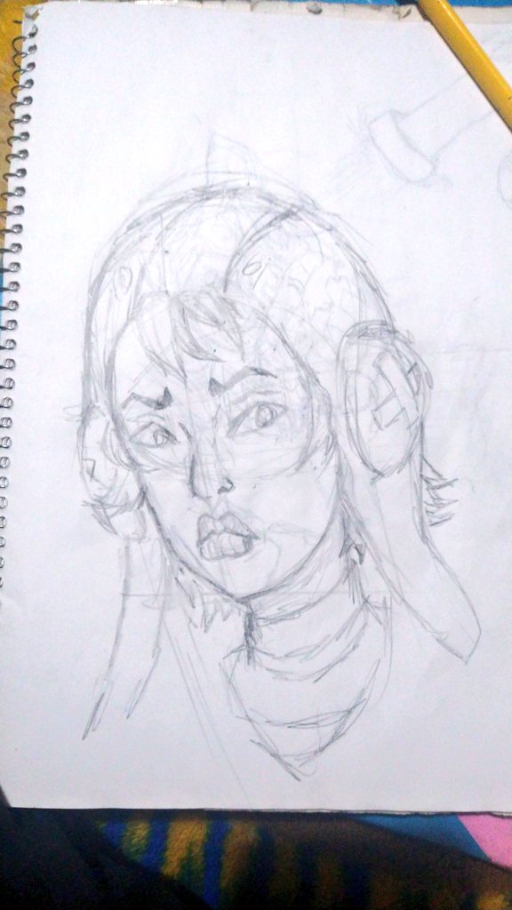 SeymuzElshavo's tweet photo. Fanart de Gum de Jet Set Radio en la libreta de gobierno :) 

(Se ve extraña porque en la parte de atrás de la hoja hay un dibujo que hice en secundaria ajajajajajj)
#JetSetRadio #Fanart https://t.co/XKIwcg7Krl