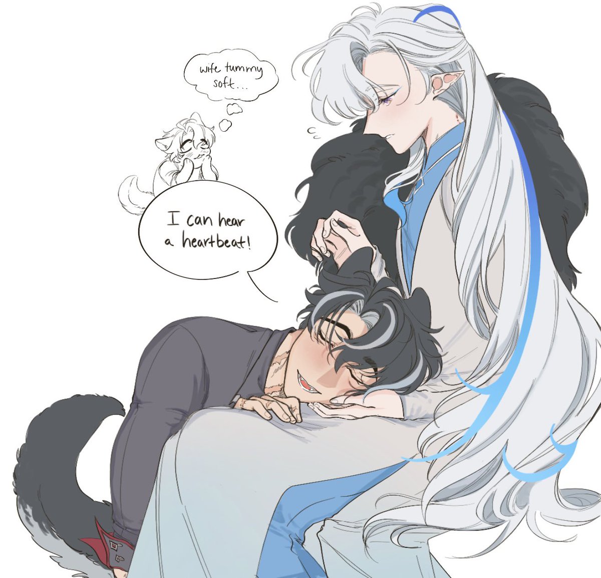 ritiris's tweet photo. abo fantasy pt. 6 (tummy warmer)

 #リオヌヴィ #wriolette https://t.co/lTi8CpJcdV