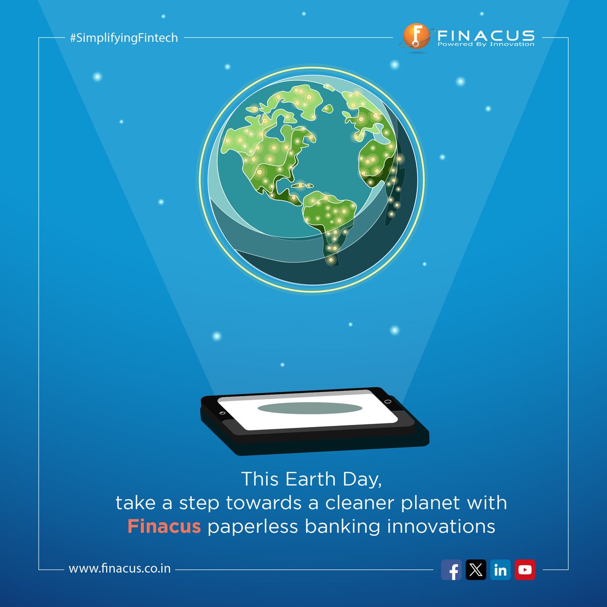 FinacusTech's tweet image. Make every day #EarthDay by opting for @FinacusTech eco-friendly banking solutions that reduce paper waste.
.
.
.
#BankingSolutions #Banks #DigitalBankingPlatform #ZeroWaste #Banking #Fintech #India #Finacus #FinacusSolutions