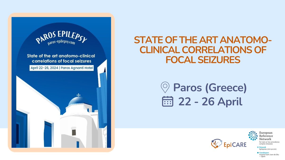 📍 The Paros Epilepsy meeting was launched this morning in Greece. During 5 days, 52 systematic reviews focusing on anatomy-clinical correlations of focal seizures will be presented by 68 contributors from all over the world. paros-epilepsy.com/@EU_Health <a href="/EU_HaDEA/">HaDEA</a> #epilepsy