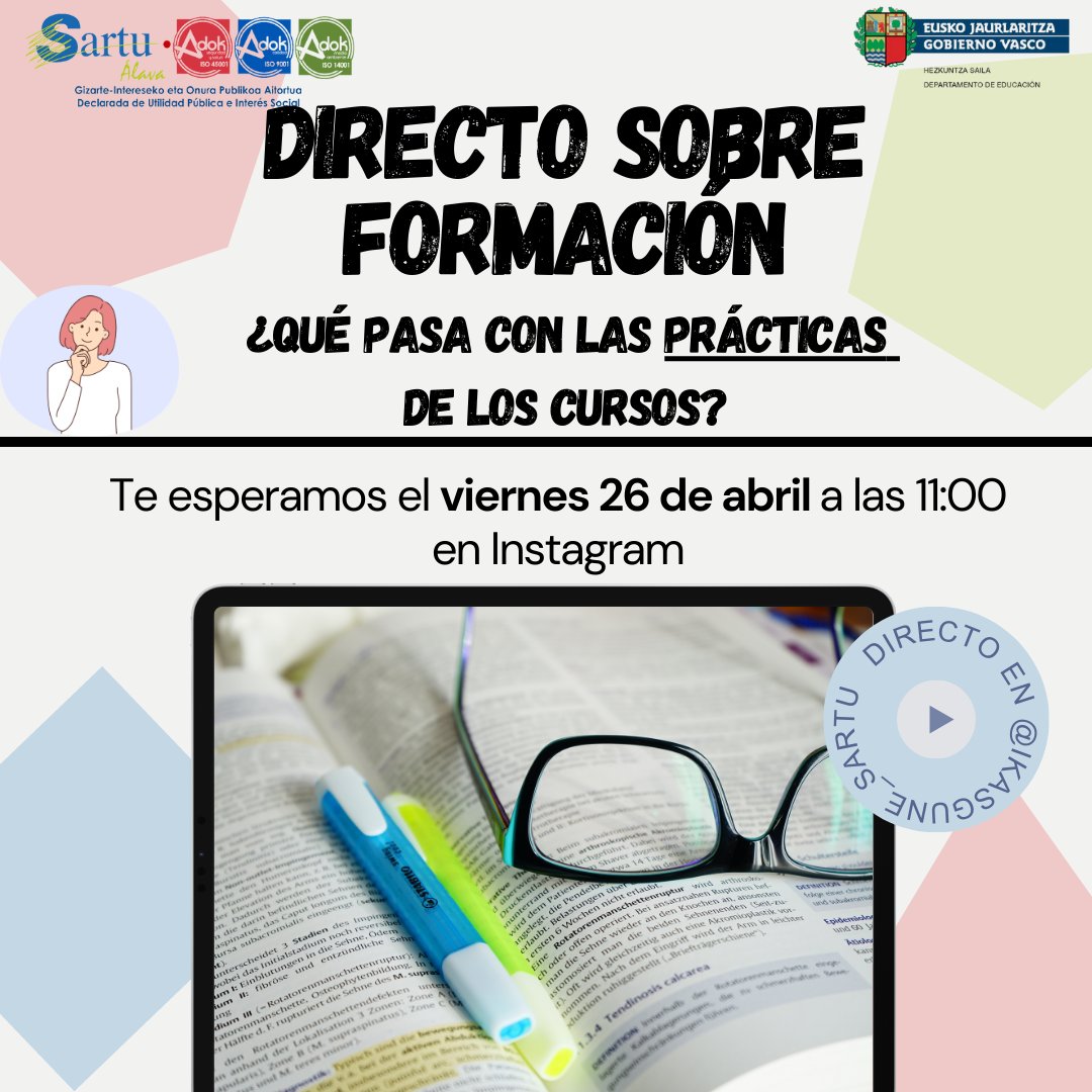 🤔¿Por qué han cambiado los requisitos para hacer prácticas en Certificados de Profesionalidad?
✍️ ¿Qué requisitos tengo que cumplir? Este #VIERNES  resolvemos tus dudas en nuestro canal de #Instagram  a las 11:00📹

#formacion #prácticas