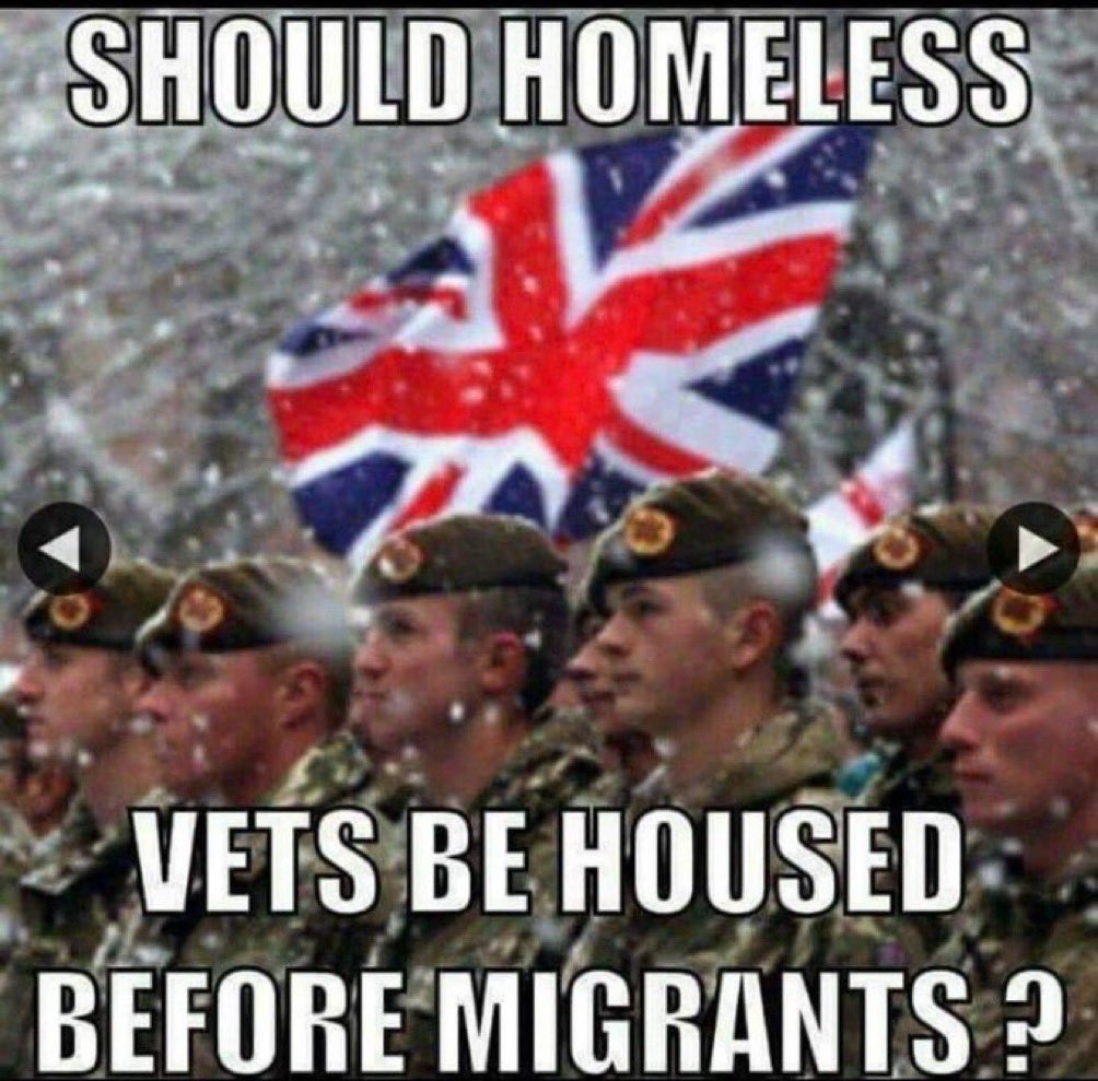 All British Homeless before Migrants.