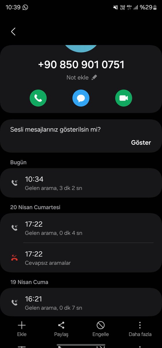 MusabWT's tweet photo. @TurkTelekom @TTDestek aşağıda almış olduğu ekran görüntülerinde de gösterdiği gibi 850 901 0751 numara beni her gün TT adına arayıp İnternet ile ilgili bir şey söylüyor 
İYS sisteminde izni olmadığı halde her gün aranıp rahatsız ediliyorum. https://t.co/q5A1j47LVu